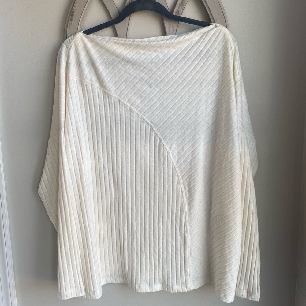 Michael Starr chalk Dakota ribbed long sleeved top 3X NWT - Picture 2 of 6